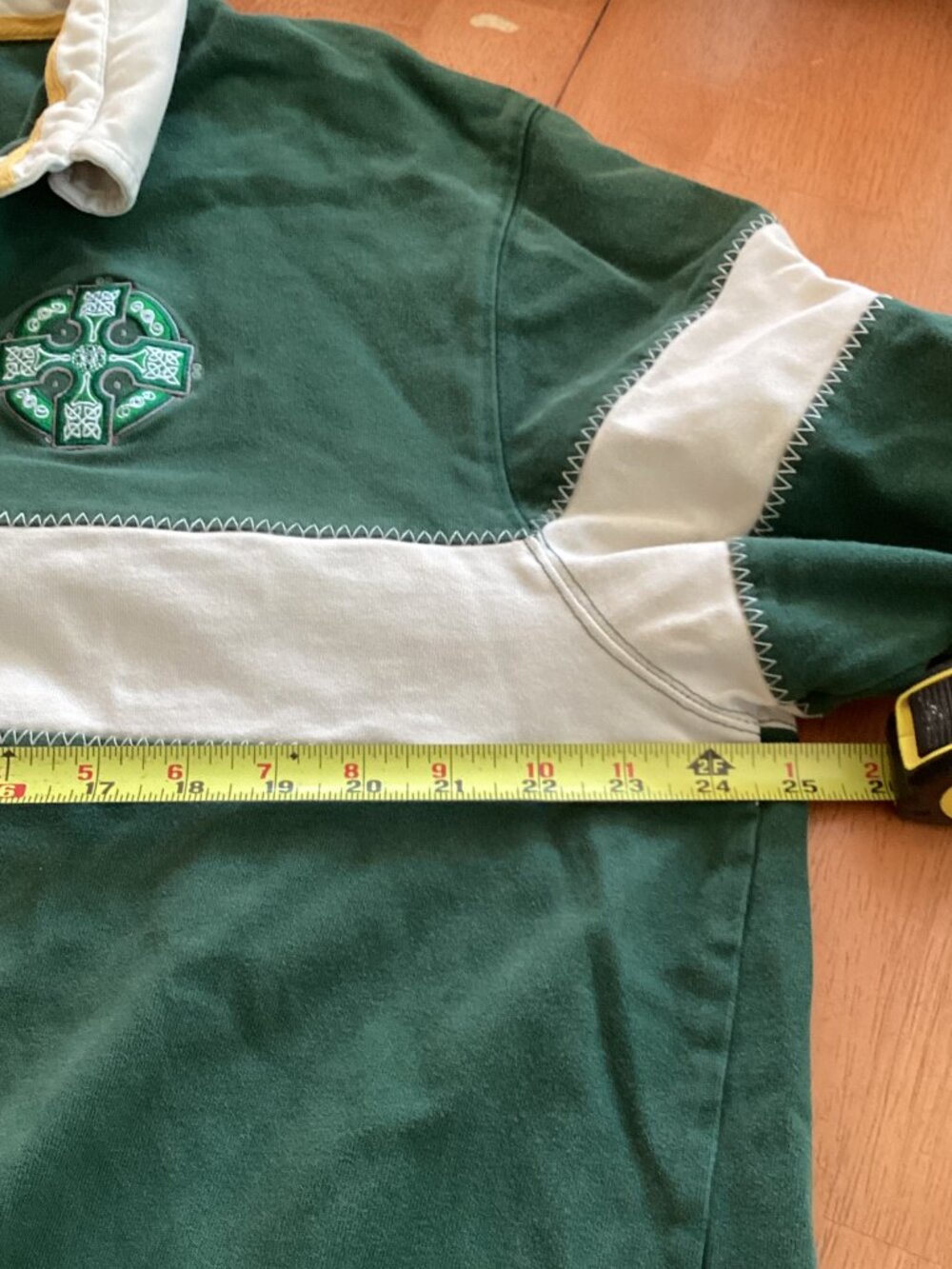 Retro Irish Heritage Collection Ireland Rugby Shirt Green Mens Long Sleeve -XXL - Picture 9 of 13
